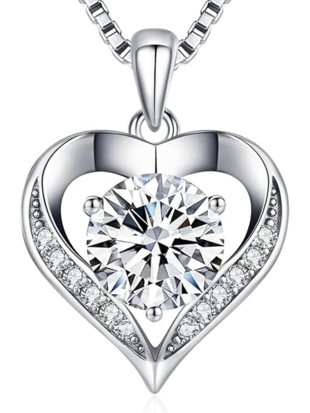 Hypoallergenic 3 Carat Moissanite Heart Necklace - Thoughtful Valentine's Gift